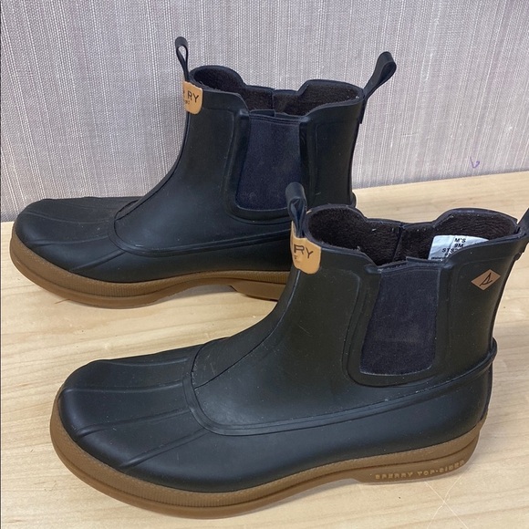 Sperry‎ Black and Brown Cold Bay Chukka Rubber Duck Boots size men’s 9